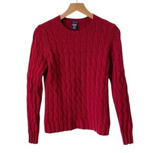 GAP Y2K vintage red lambswool crewneck sweater size M medium